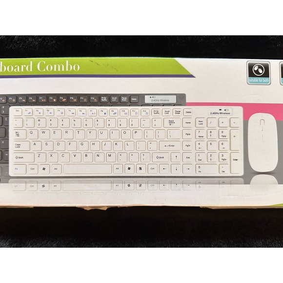 2.4G Slim Wireless Keyboard and Mouse Combo Set White NEW. - Picture 6 of 7